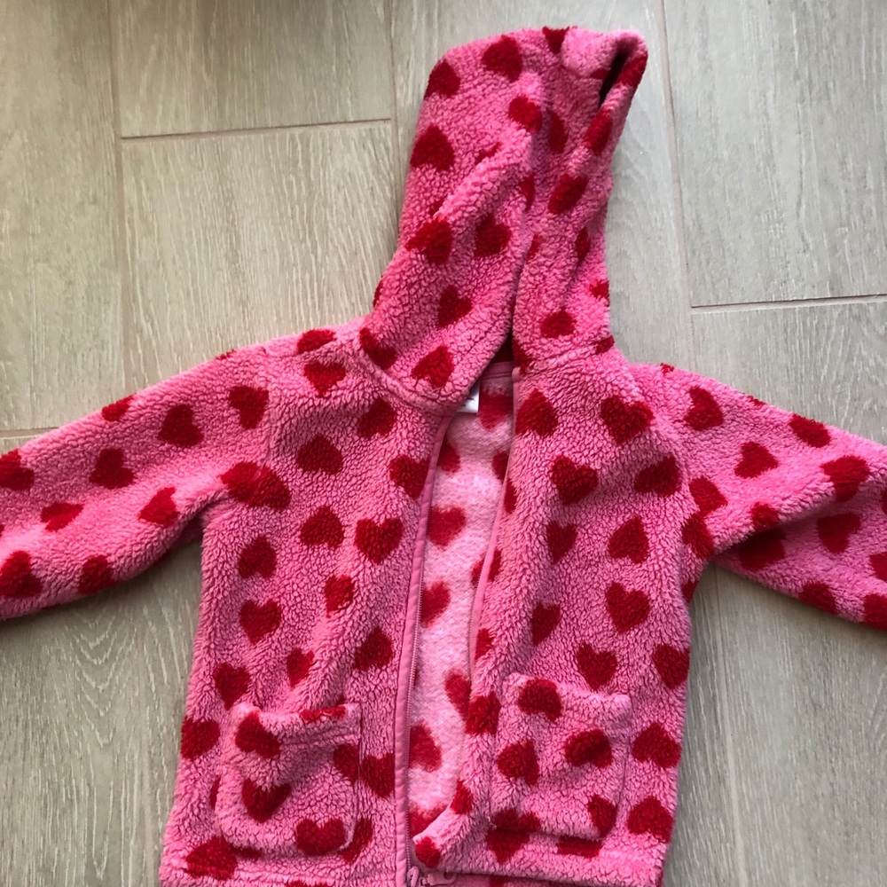 Hanna Anderson Heart Pattern Girls Jacket